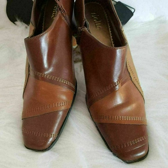 Rialto Women's Patchwork Leather Boots, Brown, Size 9.5M - Picture 4 of 7